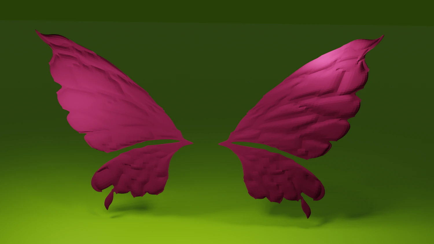Butterfly wings 3D Model .c4d .max .obj .3ds .fbx .stl .blend 