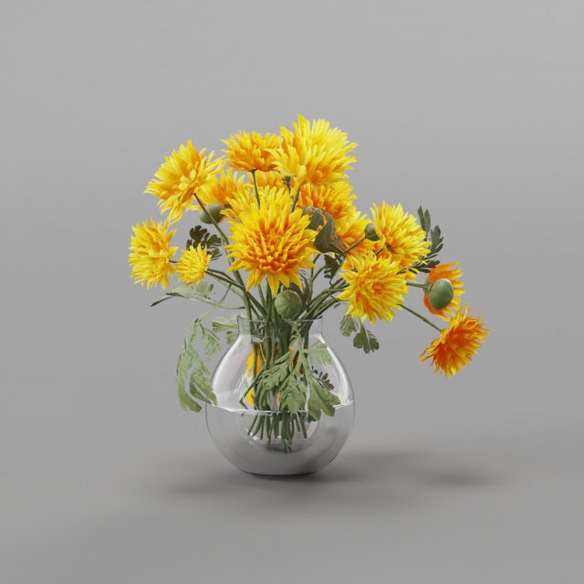 Flower 3D Model .c4d .max .obj .3ds .fbx .stl .blend 
