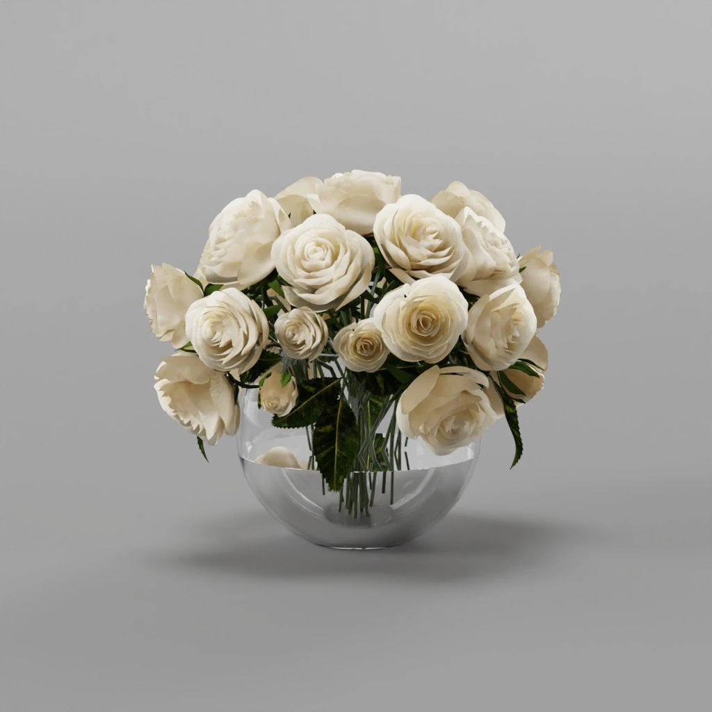 Flower 3D Model .c4d .max .obj .3ds .fbx .stl .blend