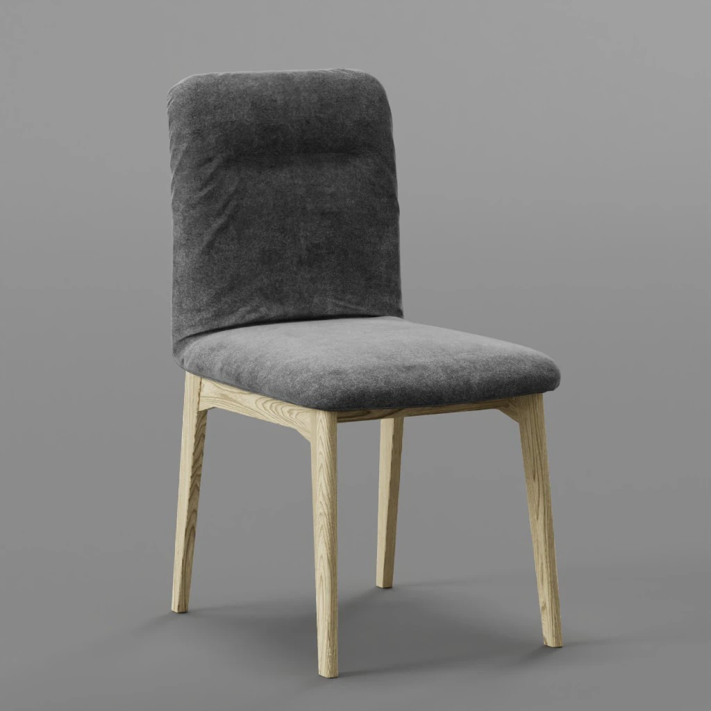 Dining chair 3D Model .c4d .max .obj .3ds .fbx .stl .blend 