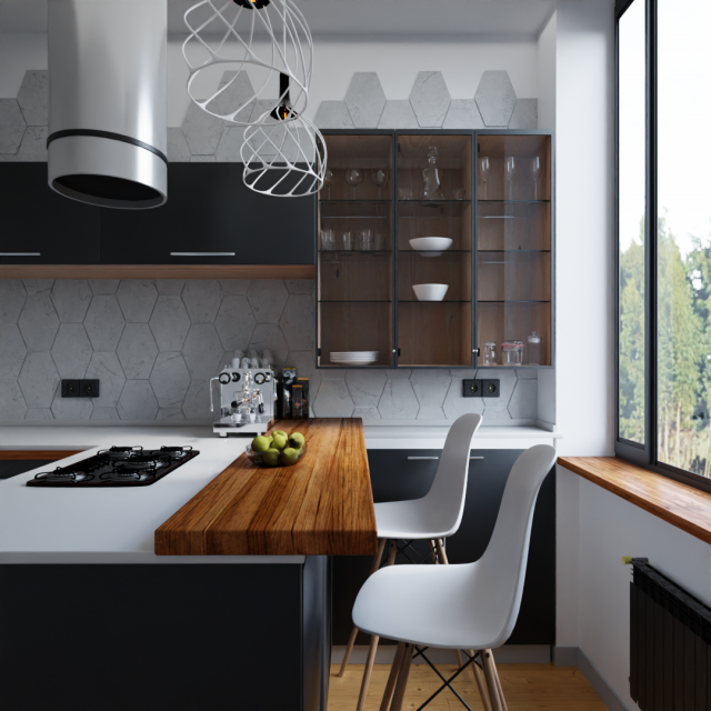 Modern Kitchen Design Modelo 3D .c4d .max .obj .3ds .fbx .stl .blend