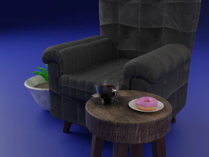 Cartoon Chair 3D Model