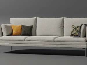 आरामदायक कोच 3D मॉडल