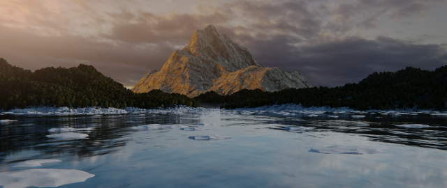 Mountain Landscape 3D 模型 .c4d .max .obj .3ds .fbx .stl .blend 