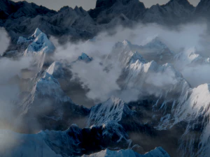 पर्वतीय परिदृश्य 3D मॉडल