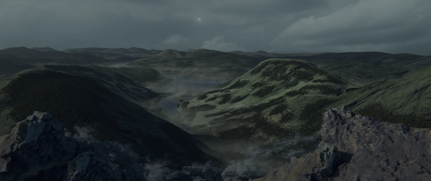 Scottish Lake Landscape 3D Model .c4d .max .obj .3ds .fbx .stl .blend 