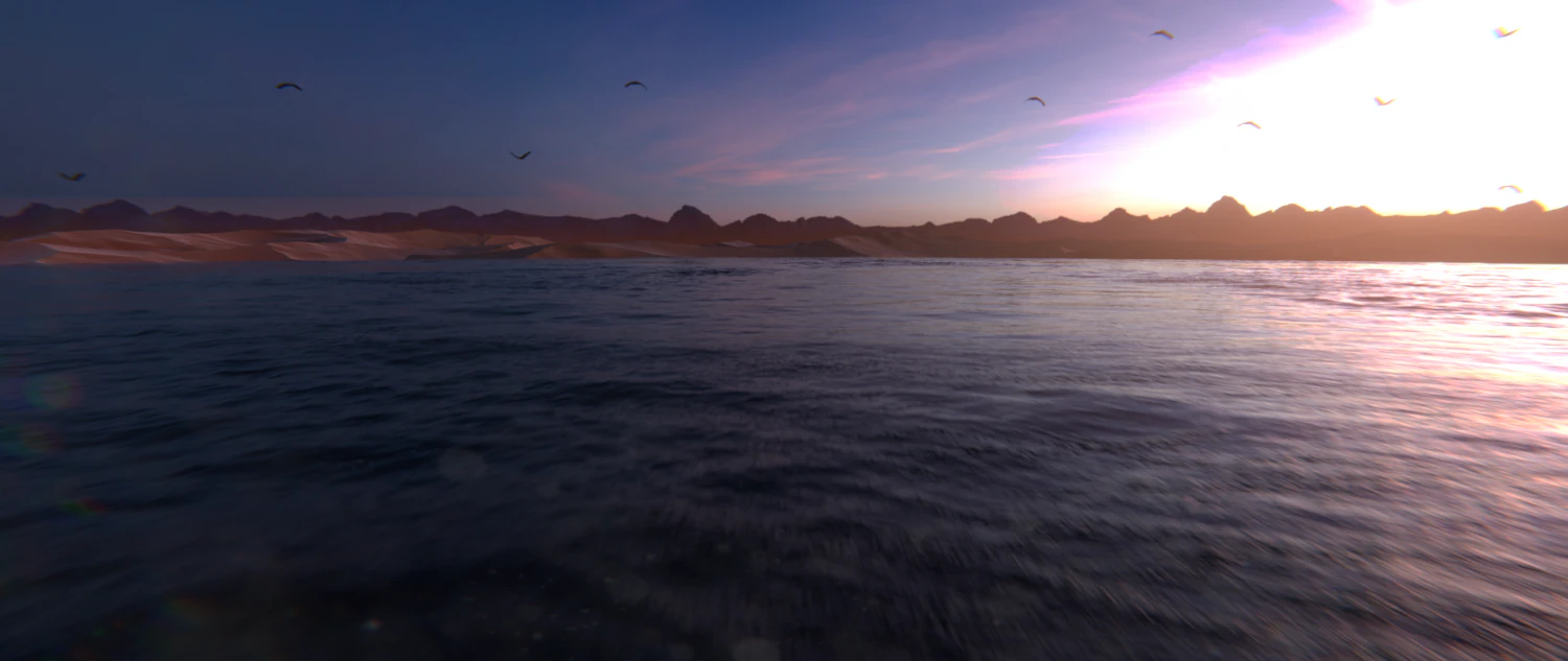 Desert Ocean Landscape 3D Model .c4d .max .obj .3ds .fbx .stl .blend 