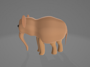 A simple Elephant 3D Модель