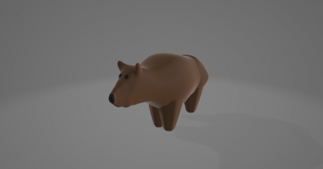 A simple bear 3D Model .c4d .max .obj .3ds .fbx .stl .blend 