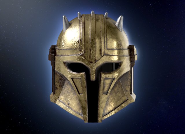 Armorer helmet The Mandalorian 3D Print Model .c4d .max .obj .3ds .fbx .stl .blend 