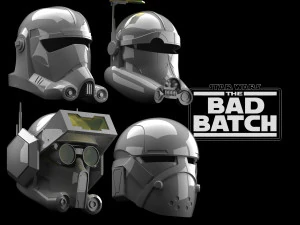 Das Bad Batch SET WRECKER HUNTER TECH CROSSHAIR 3D Druckmodell