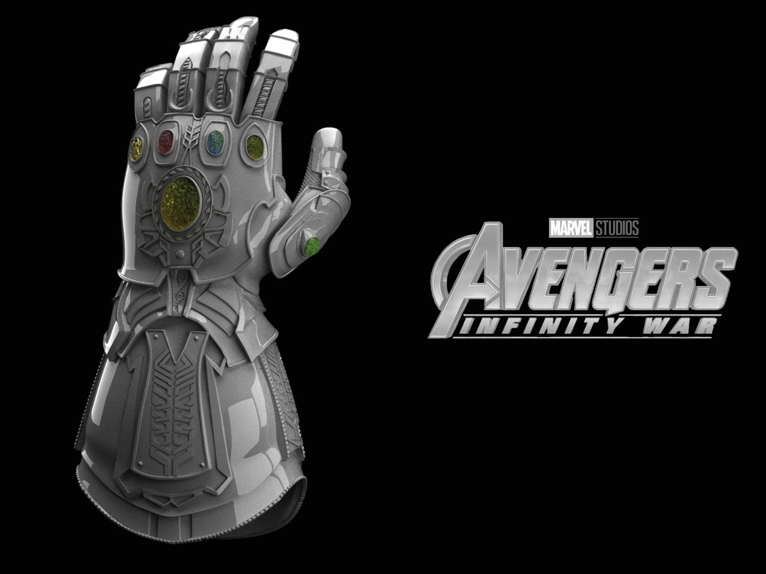 Guantelete del Infinito Thanos Vengador Infinity War Endgame Modelo de impresión 3D .c4d .max .obj .3ds .fbx .stl .blend