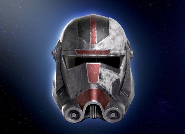 Hunter helmet The Bad Batch 3D 打印模型 .c4d .max .obj .3ds .fbx .stl .blend 