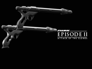JANGO FETT blaster Attack of The Clones Model Cetak 3D