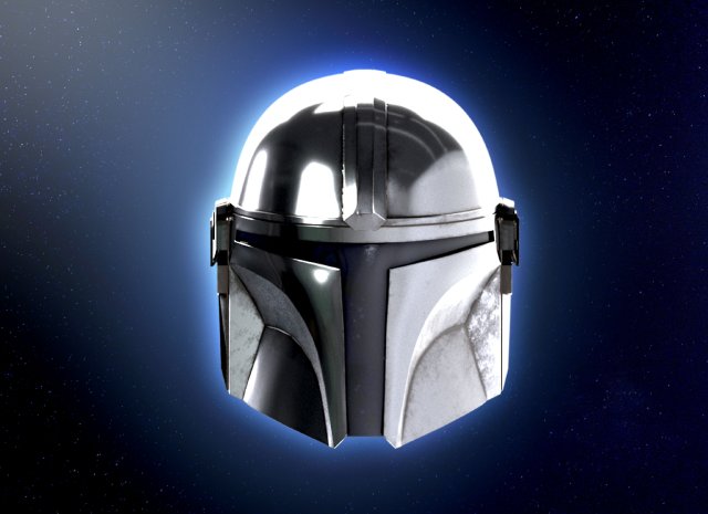 Din Djarin helmet The Mandalorian 3D Print Model .c4d .max .obj .3ds .fbx .stl .blend 