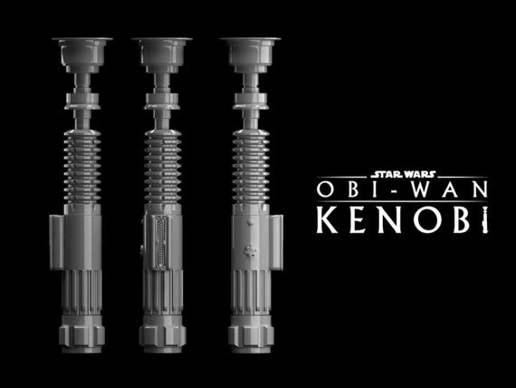 Obi Wan Kenobi lightsaber Obi Wan Kenobi 3D Print Model .c4d .max .obj .3ds .fbx .stl .blend 