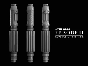 Mace Windu Lightsaber Revenge of the Sith Episode III 3D Print Model