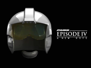 Capacete de piloto X-wing Uma Nova Esperan&ccedil;a Luke Skywalker Modelo de Impressão 3D