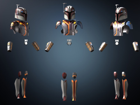 Sabine Wren Armor with helmet Ahsoka 3D Принт Модель
