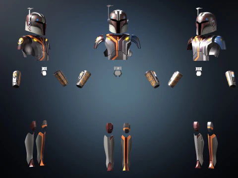 Sabine Wren Armor with helmet Ahsoka 3D Print Model