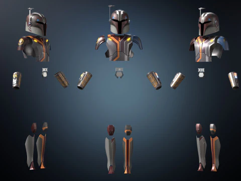 Sabine Wren Armor with helmet Ahsoka 3D Print Model