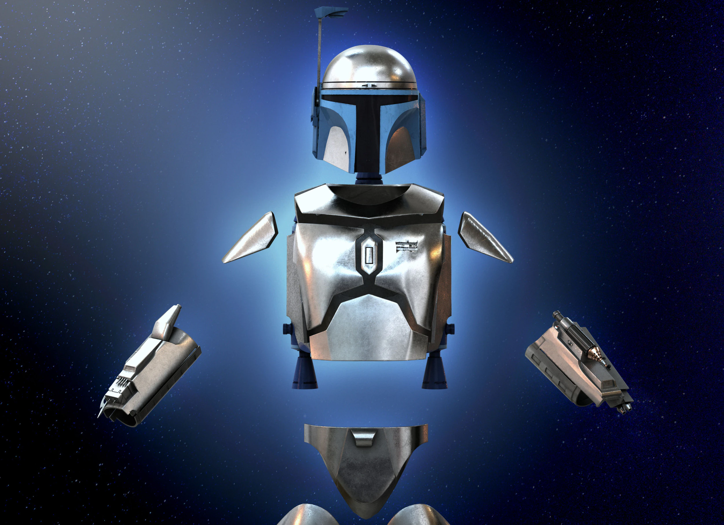 Jango Fett armor helmet jetpack plaster Star Wars print attack of the clones 3D Print Model .c4d .max .obj .3ds .fbx .stl .blend 