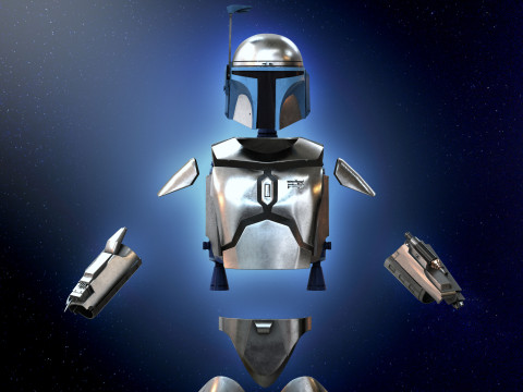 Jango Fett armor helmet jetpack plaster Star Wars print attack of the clones 3D Print Model