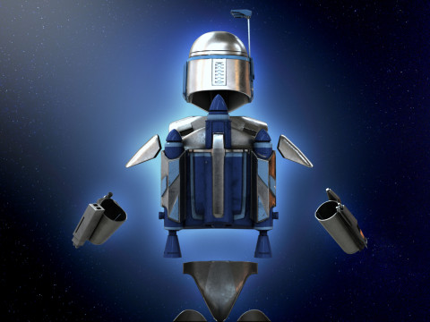 Jango Fett armor helmet jetpack plaster Star Wars print attack of the clones 3D Принт Модель