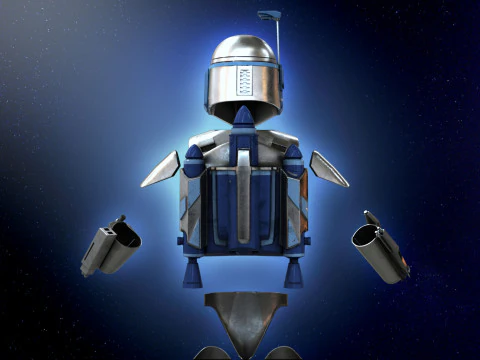 Jango Fett armor helmet jetpack plaster Star Wars print attack of the clones 3D Print Model