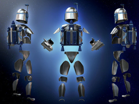 Jango Fett armor helmet jetpack plaster Star Wars print attack of the clones 3D Print Model