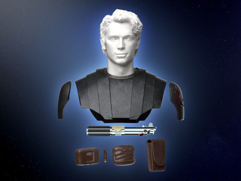 General Anakin Skywalker Jedi clone wars armor Lord Ahsoka head 3Dモデル