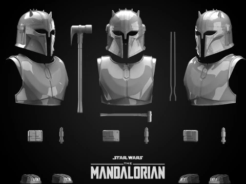 Armorer Armor The Mandalorian Star Wars 3d Print model 3D Model