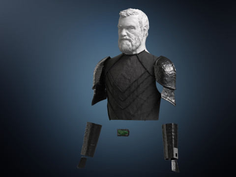 Baylon Skoll armor Lord Ahsoka head 3D Model