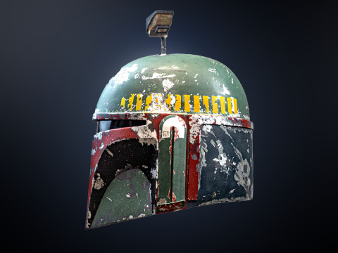 Boba Fett Empire Strikes Back Helmet Star Wars 3d Print model 3Dモデル
