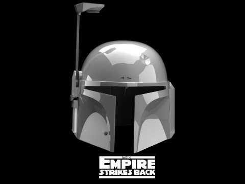 Boba Fett Empire Strikes Back Helmet Star Wars 3d Print model 3Dモデル