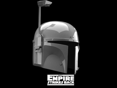 Boba Fett Empire Strikes Back Helmet Star Wars 3d Print model 3Dモデル