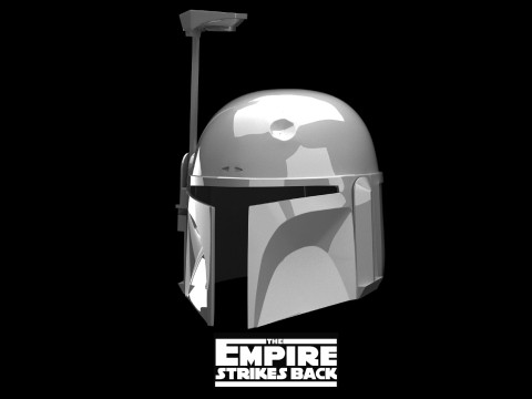 Boba Fett Empire Strikes Back Helmet Star Wars 3d Print model 3Dモデル