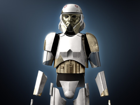Captain Enoch Ahsoka Stormtrooper 3d print Grand Admiral Thrawn 3D Print armor helmet 3D 모델