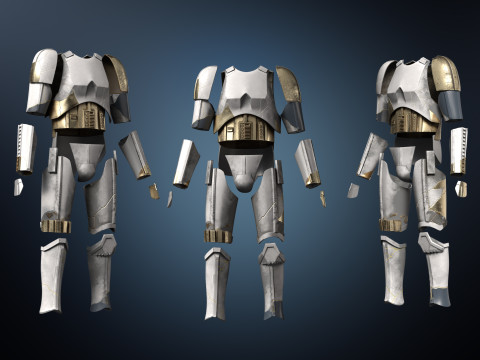 Captain Enoch Ahsoka Stormtrooper 3d print Grand Admiral Thrawn 3D Print armor helmet 3Dモデル