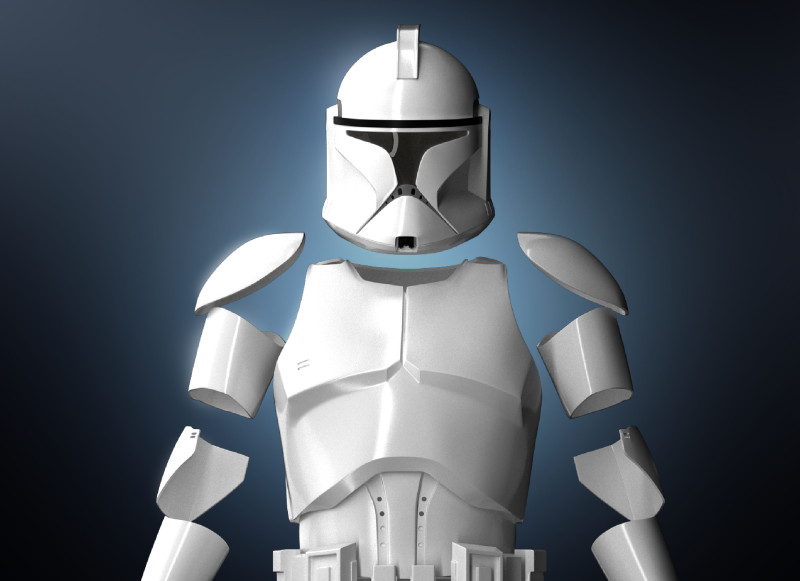Clone Armor Phase1 Attack of the Clones Star Wars 3d Print model 3D Модель .c4d .max .obj .3ds .fbx .stl .blend 