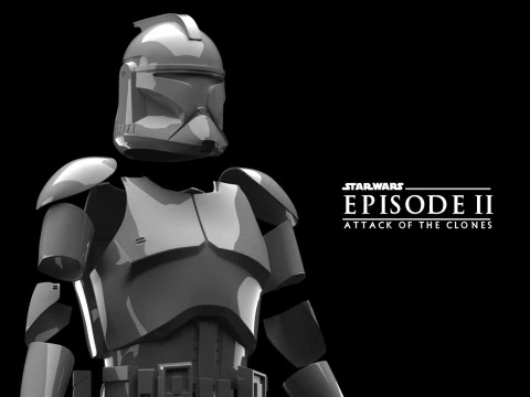 Clone Armor Phase1 Attack of the Clones Star Wars 3d Print model 3D Model