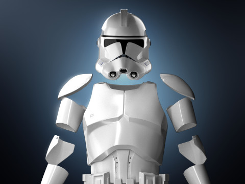 Clone Armor Phase2 Revange of The Sith Star Wars 3d Print model 3D मॉडल