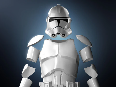 Clone Armor Phase2 Revange of The Sith Star Wars 3d Print model 3D Model