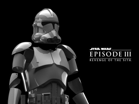 Clone Armor Phase2 Revange of The Sith Star Wars 3d Print model 3D Модель