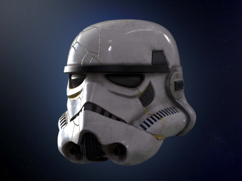 Stormtrooper helmet Thrawn Night trooper zombie 3d print model Ahsoka Model 3D