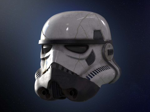 Stormtrooper helmet Thrawn Night trooper zombie 3d print model Ahsoka number 2 Model 3D