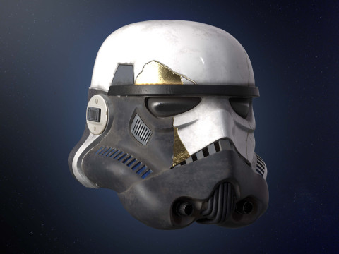 Stormtrooper helmet Thrawn Night trooper zombie 3d print model Ahsoka number 2 Model 3D