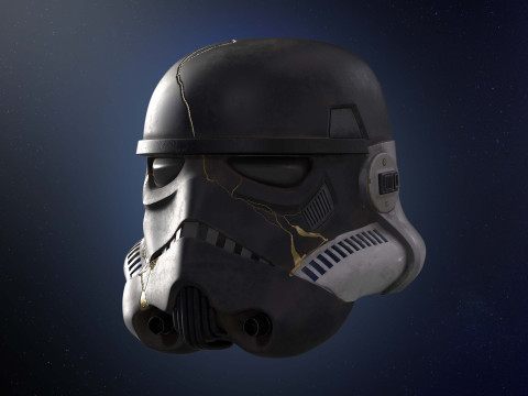 Stormtrooper helmet Thrawn Night trooper zombie 3d print model Ahsoka number 3 3D Модель