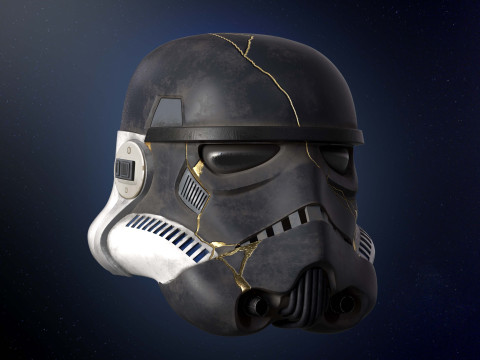 Stormtrooper helmet Thrawn Night trooper zombie 3d print model Ahsoka number 3 3D Модель
