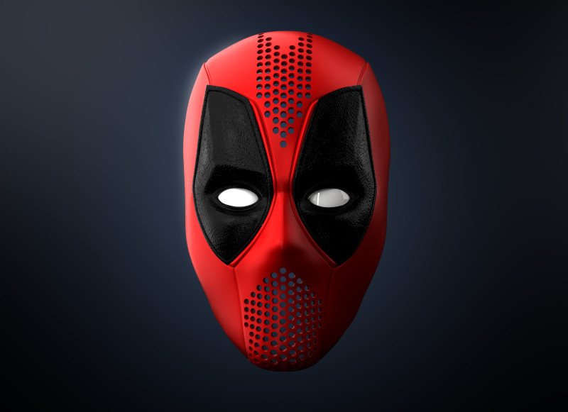 Deadpool faceshell mask shell 3d Print model 3D 模型 .c4d .max .obj .3ds .fbx .stl .blend 